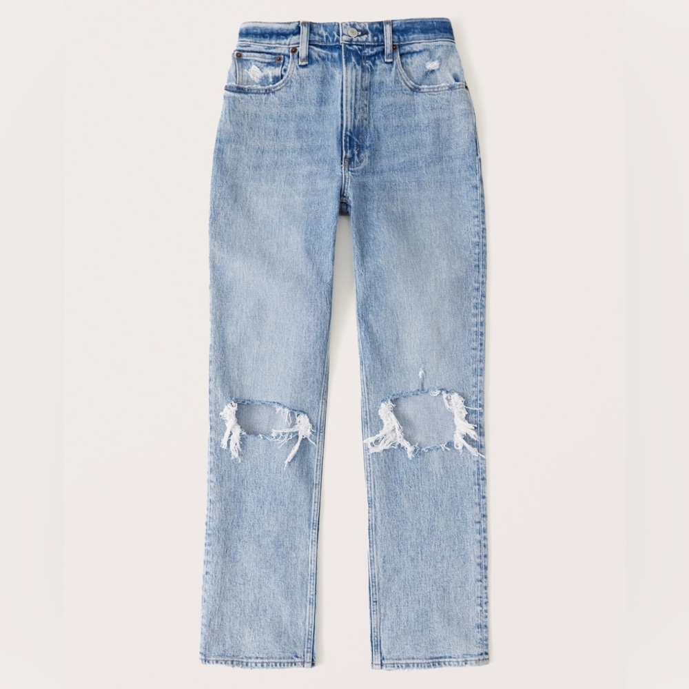 ABERCROMBIE 90S STRAIGHT ULTRA HIGH RISE JEANS